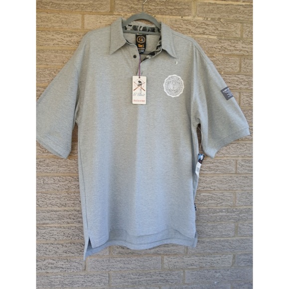 NWT Vintage Y2K G Unit Heavy Weight Gray Rugby Shirt Size L Hip Hop - Picture 1 of 7